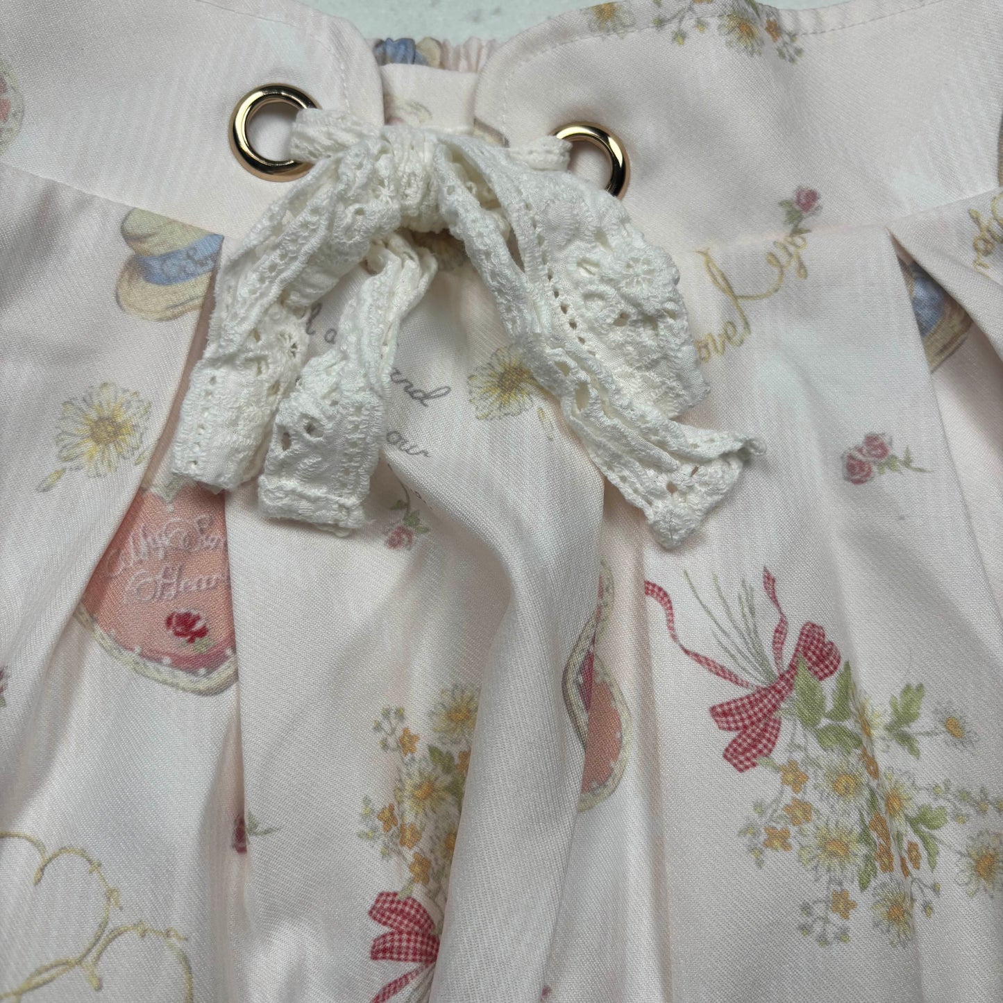 Japanese Brand Liz Lisa Valentines Day Cookie Print Skirt in Pink
