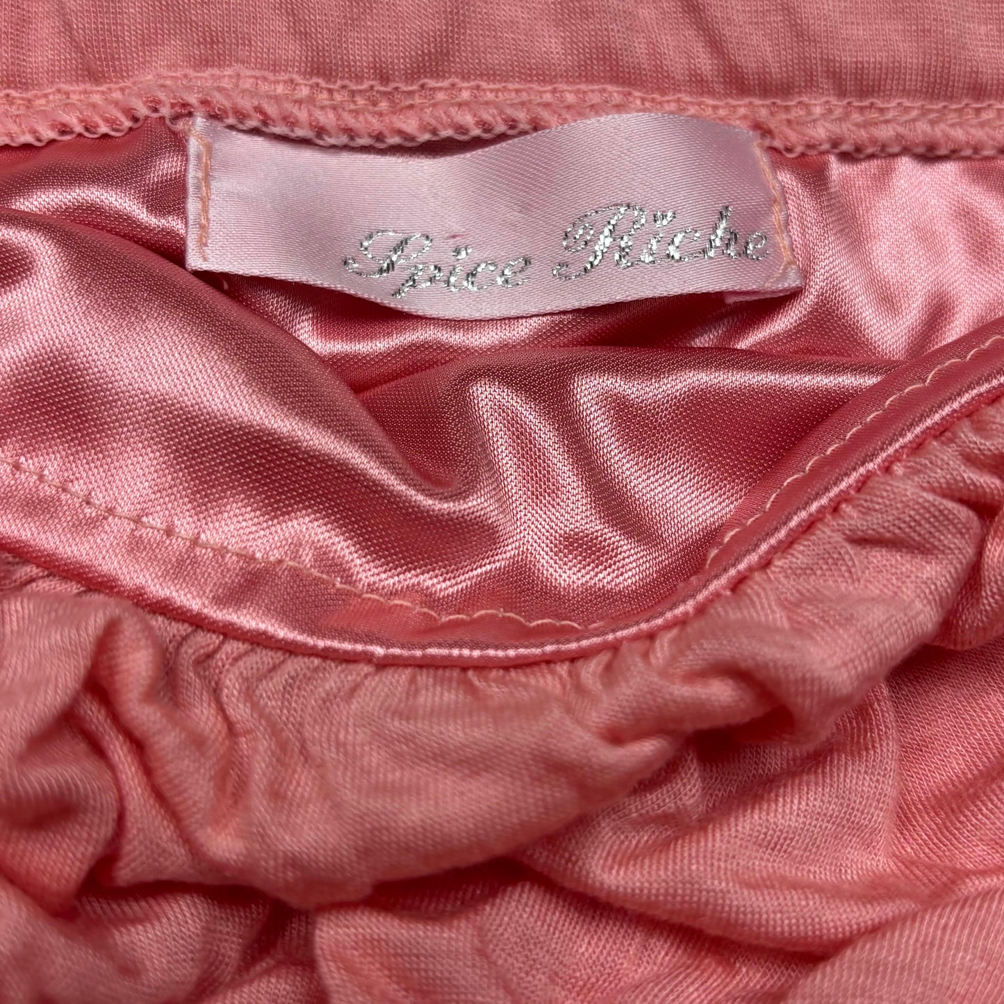 Japanese Brand Spice Riche Pink Ruffle Tank Top
