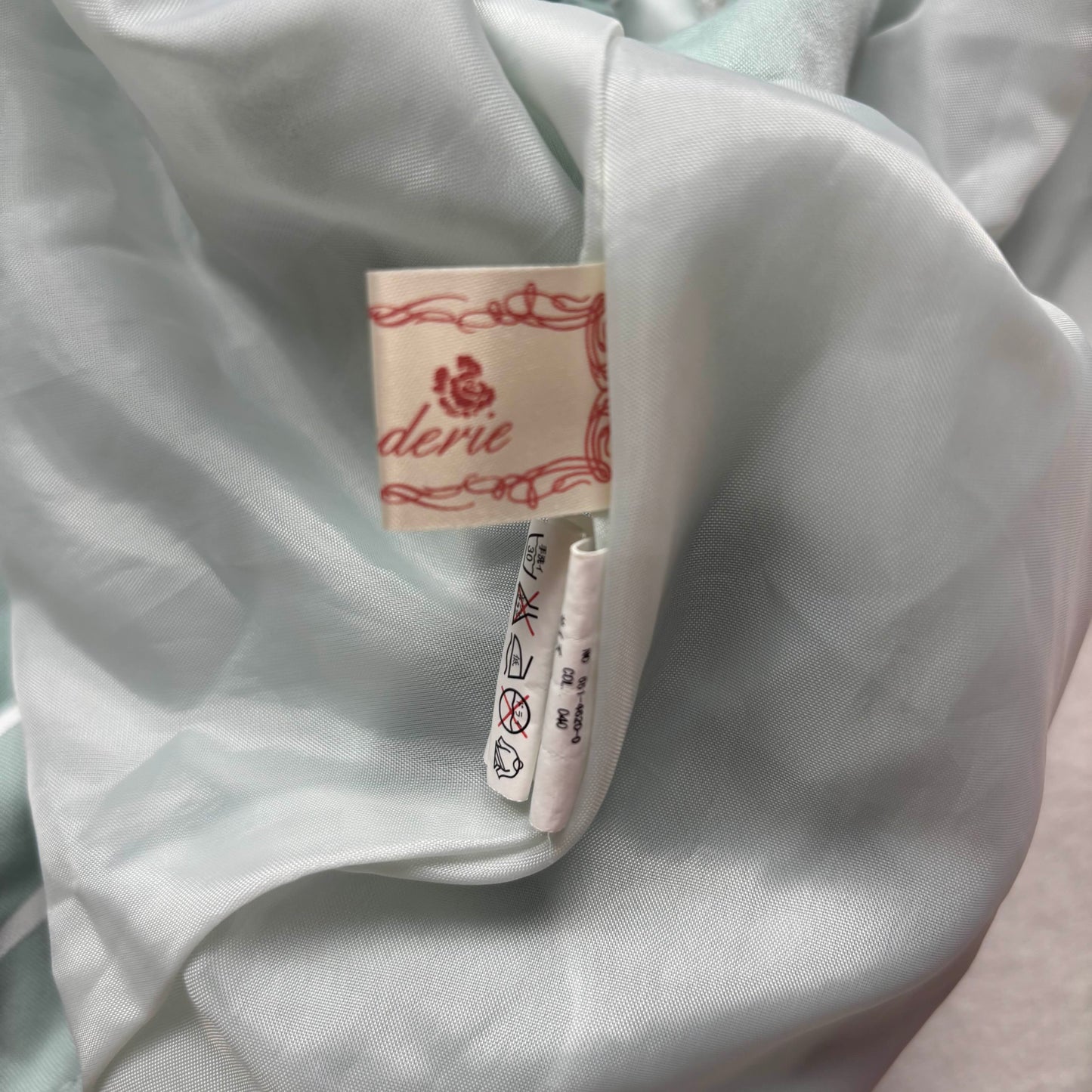 Japanese Brand Penderie Teal Bow Pattern Skirt