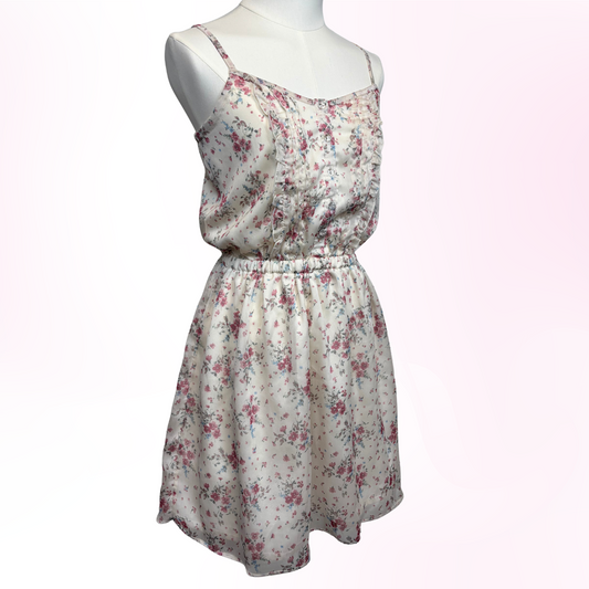 Japanese Brand 'La Bala' Floral Print Tank Top Dress
