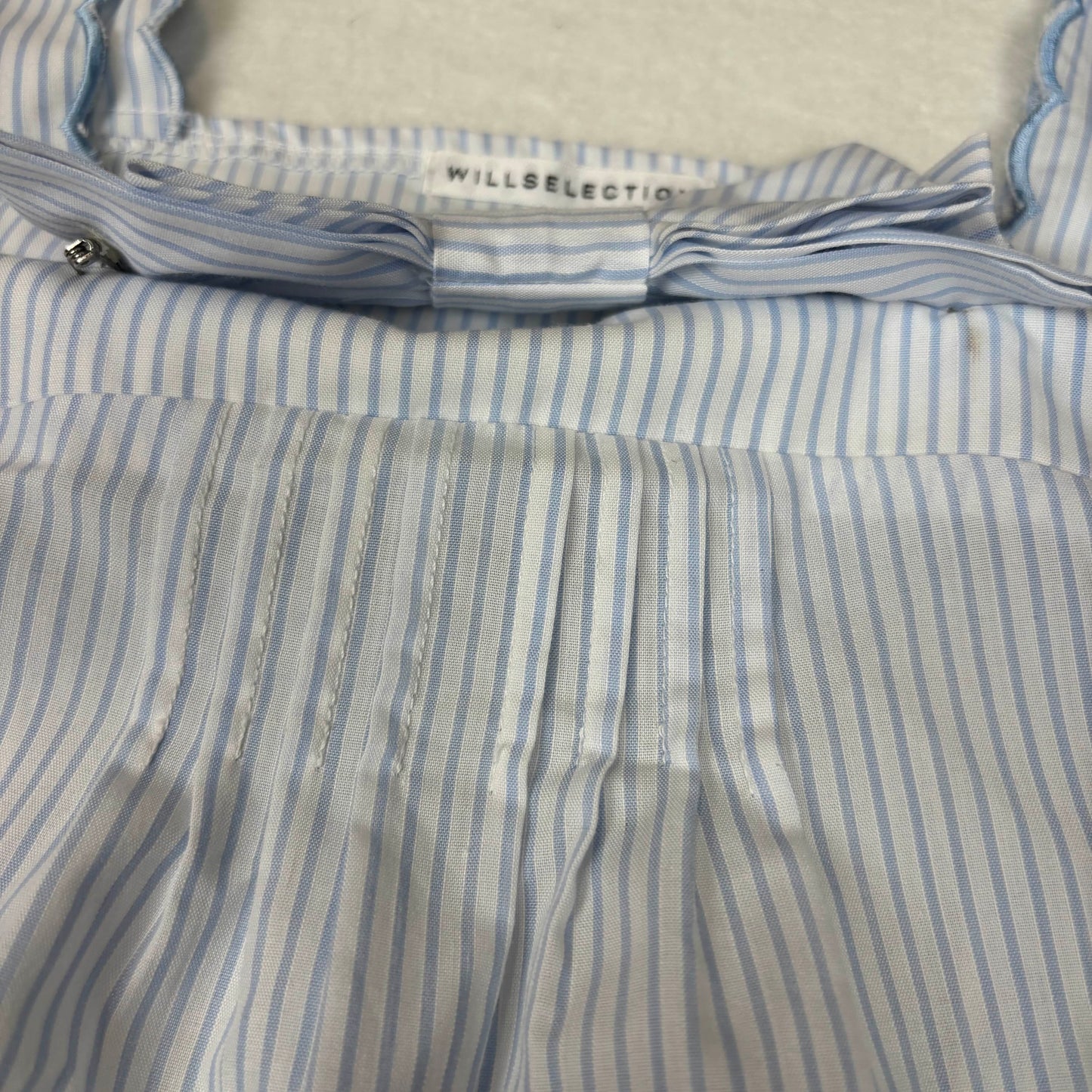 Japanese Brand WillSelection Blue and White Striped Bow Tank Top [Secondhand]