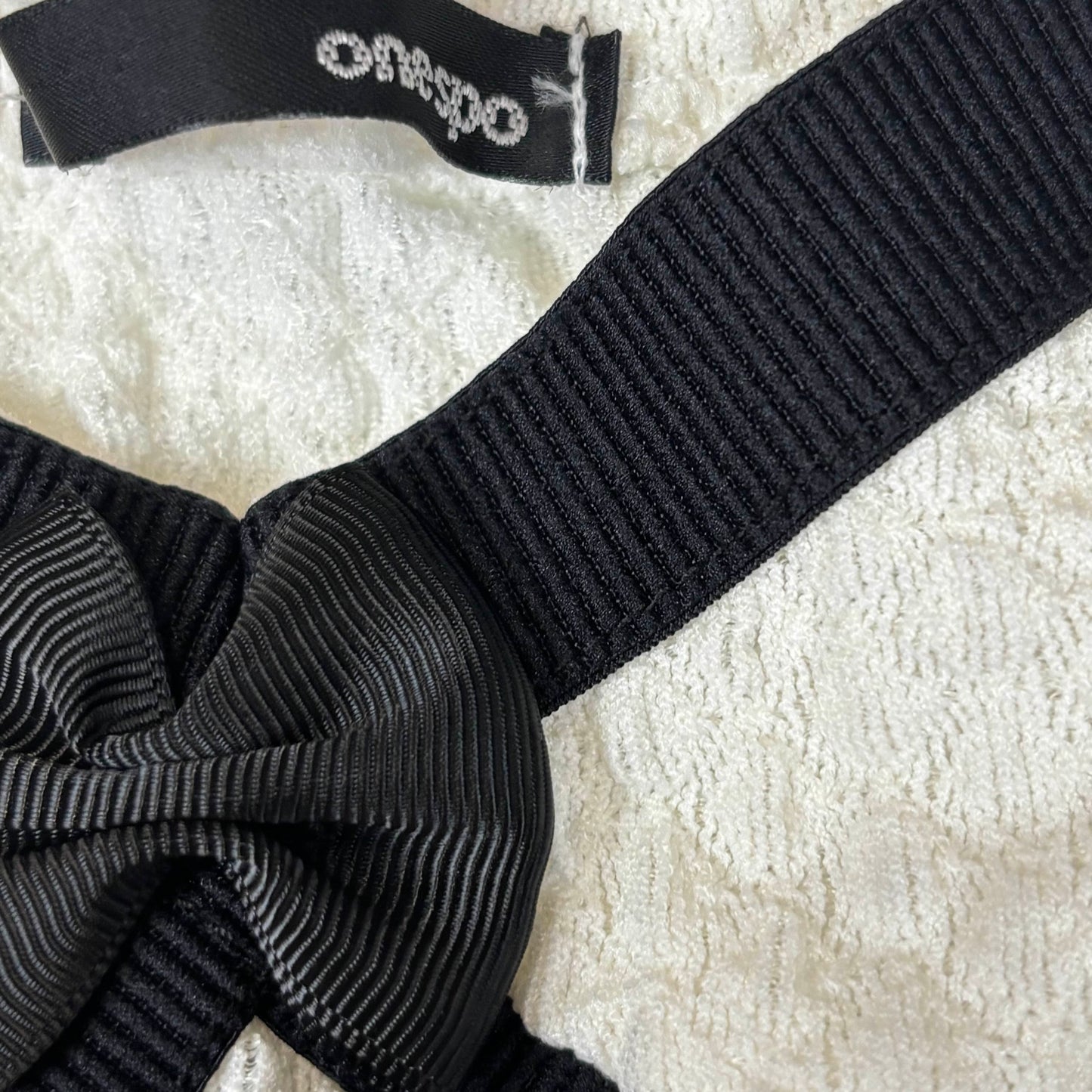 Japanese Brand 'Onespo' Cream and Black Heart Tank Top [Secondhand]