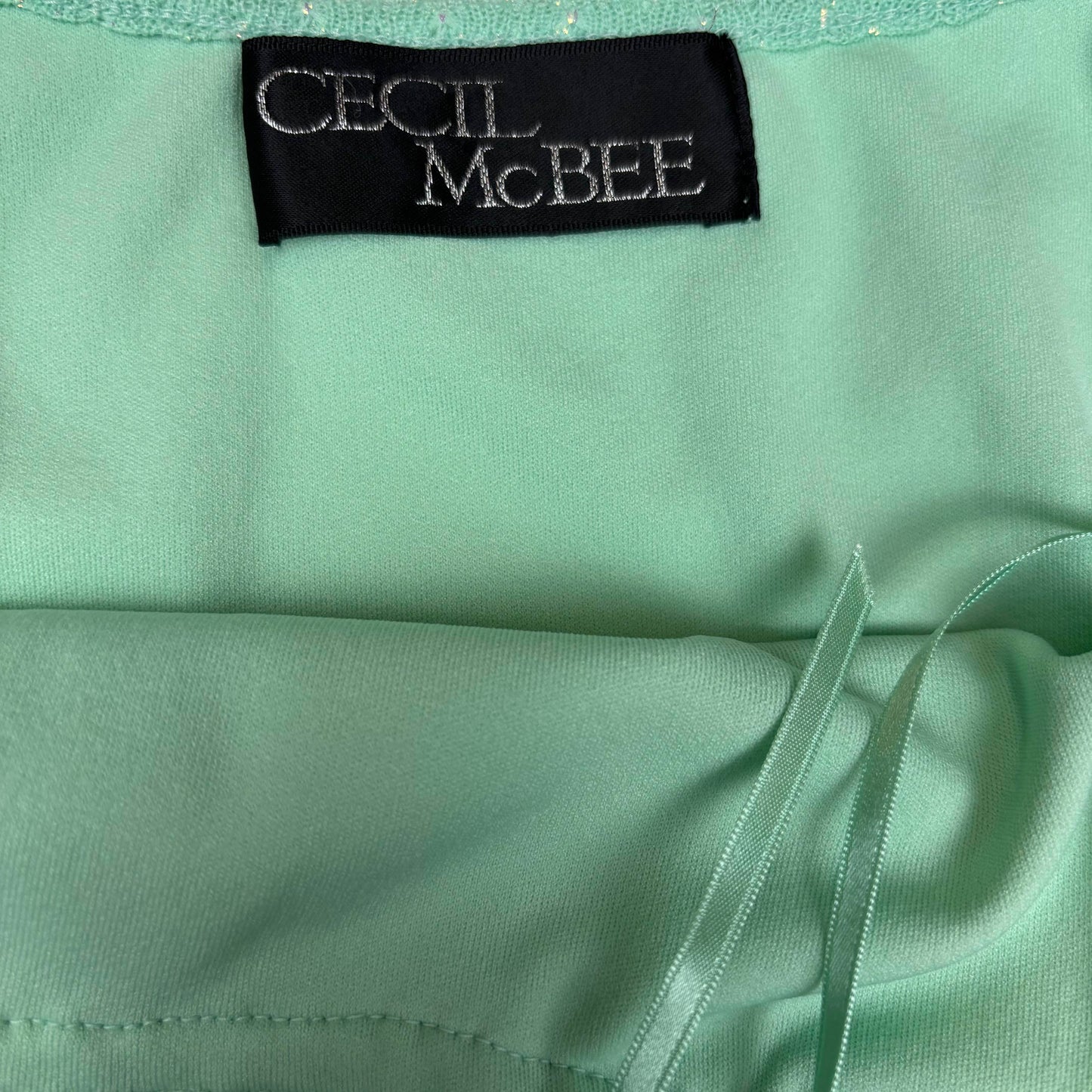Japanese Brand Cecil McBee Sparkly Teal Green Camisole Tank Top [Secondhand]