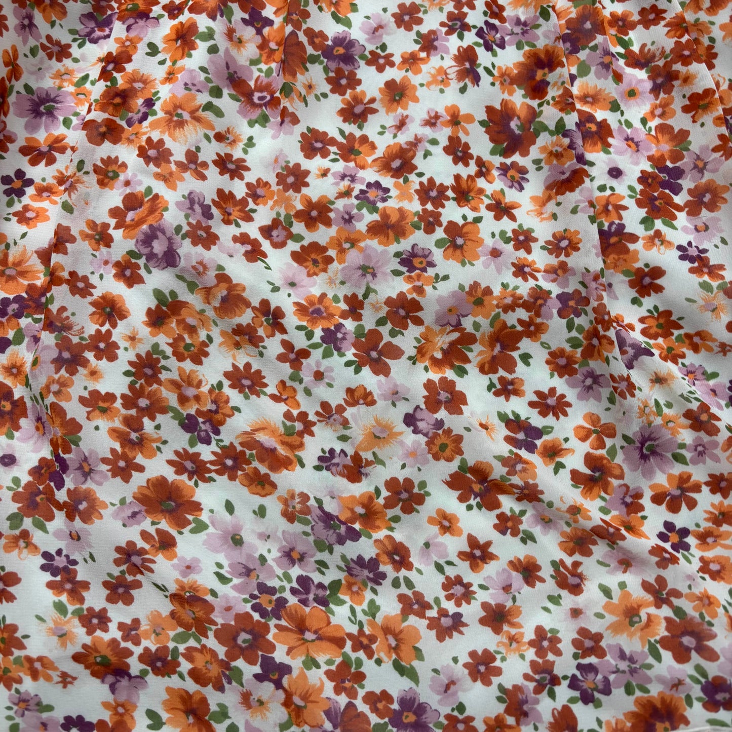 Japanese L.R. Orange Floral Design Dress