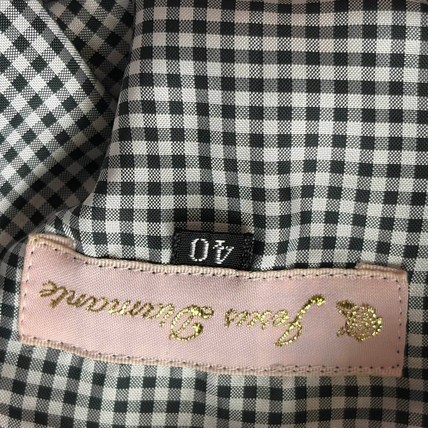 Japanese Brand 'Jesus Diamante' Black and White Gingham Halter Dress [Secondhand]