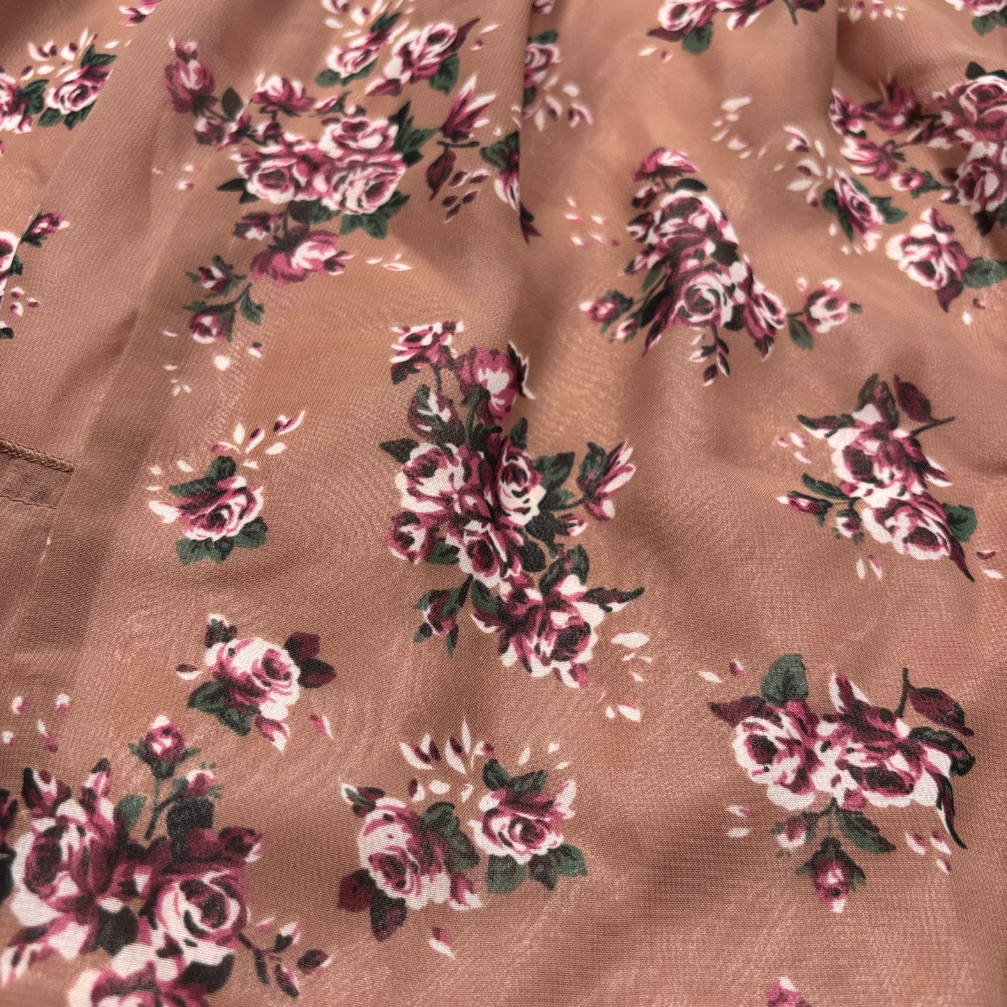 Japanese Brand Axes Femme Dusty Pink & Brown Floral Dress [Secondhand]