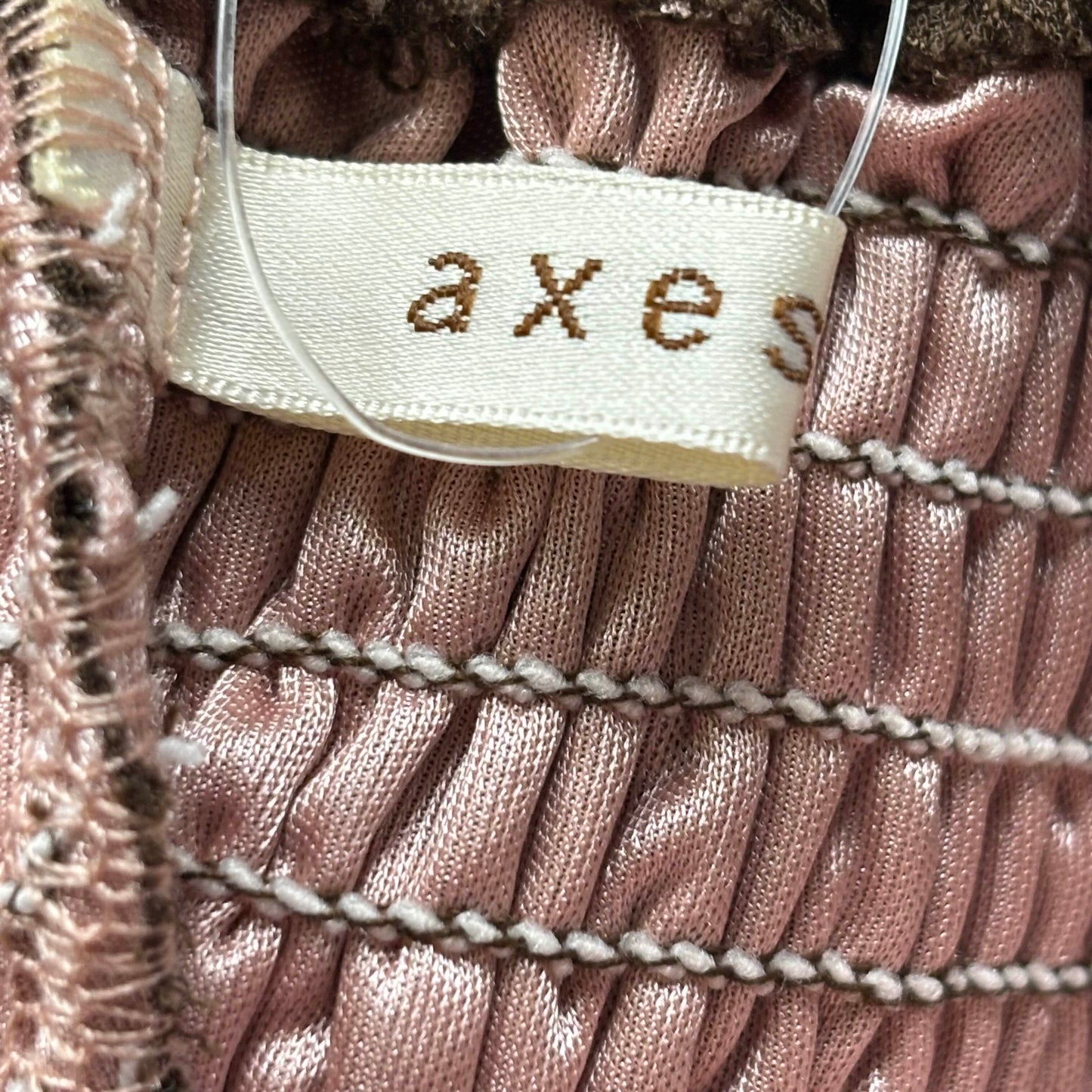 Japanese Brand Axes Femme Dusty Pink & Brown Floral Dress [Secondhand]