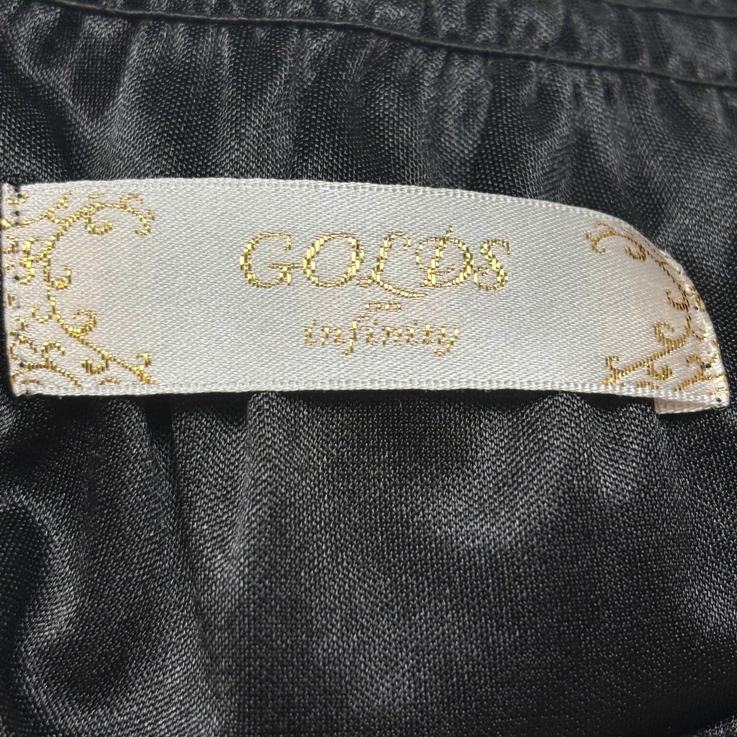 Japanese Brand Golds Infinity Black Beaded Neckline Blouse [Secondhand]