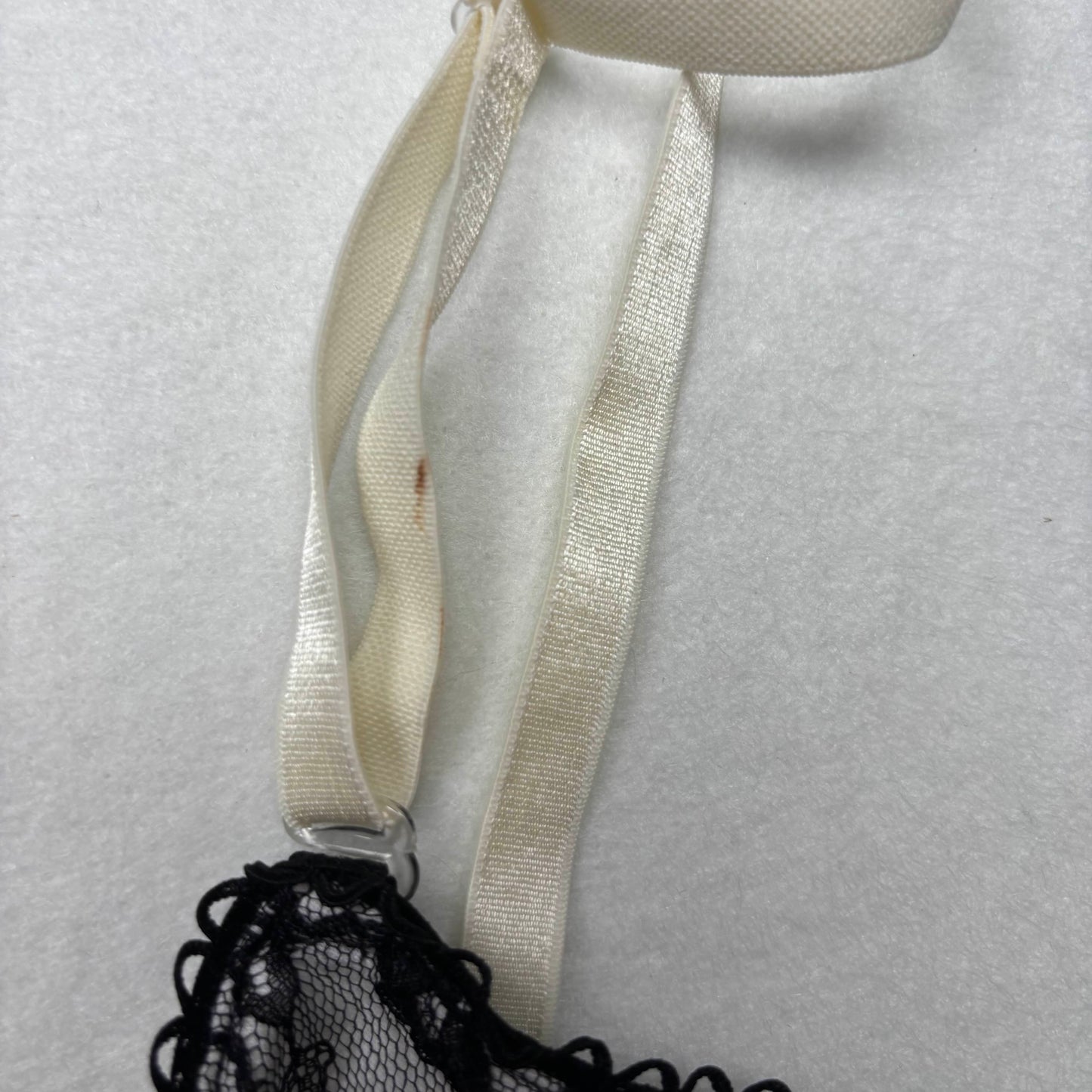 Japanese Brand 'Donna Rac'y' Black & White Floral Lace Tank Top [Secondhand]