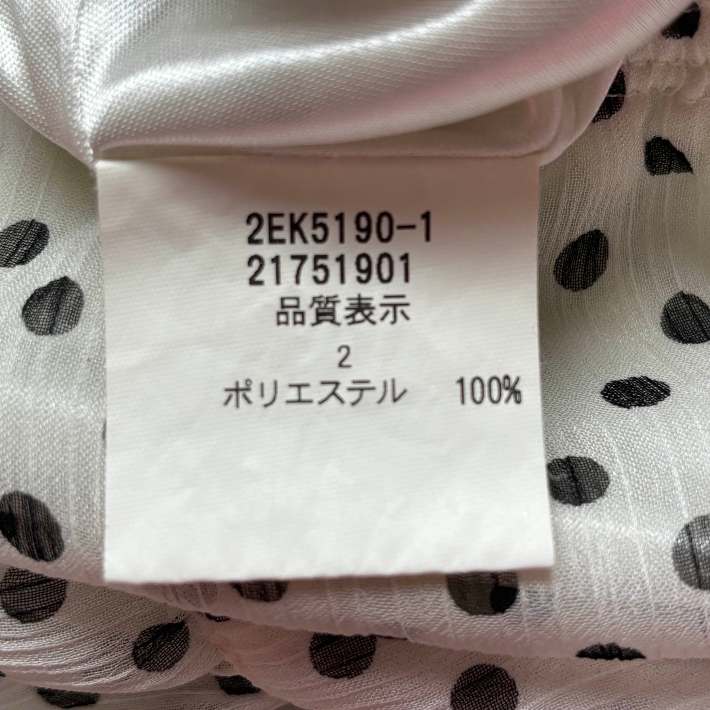 Japanese Brand L'est Rose White & Black Tiered Ruffle Chiffon Skirt [Secondhand]