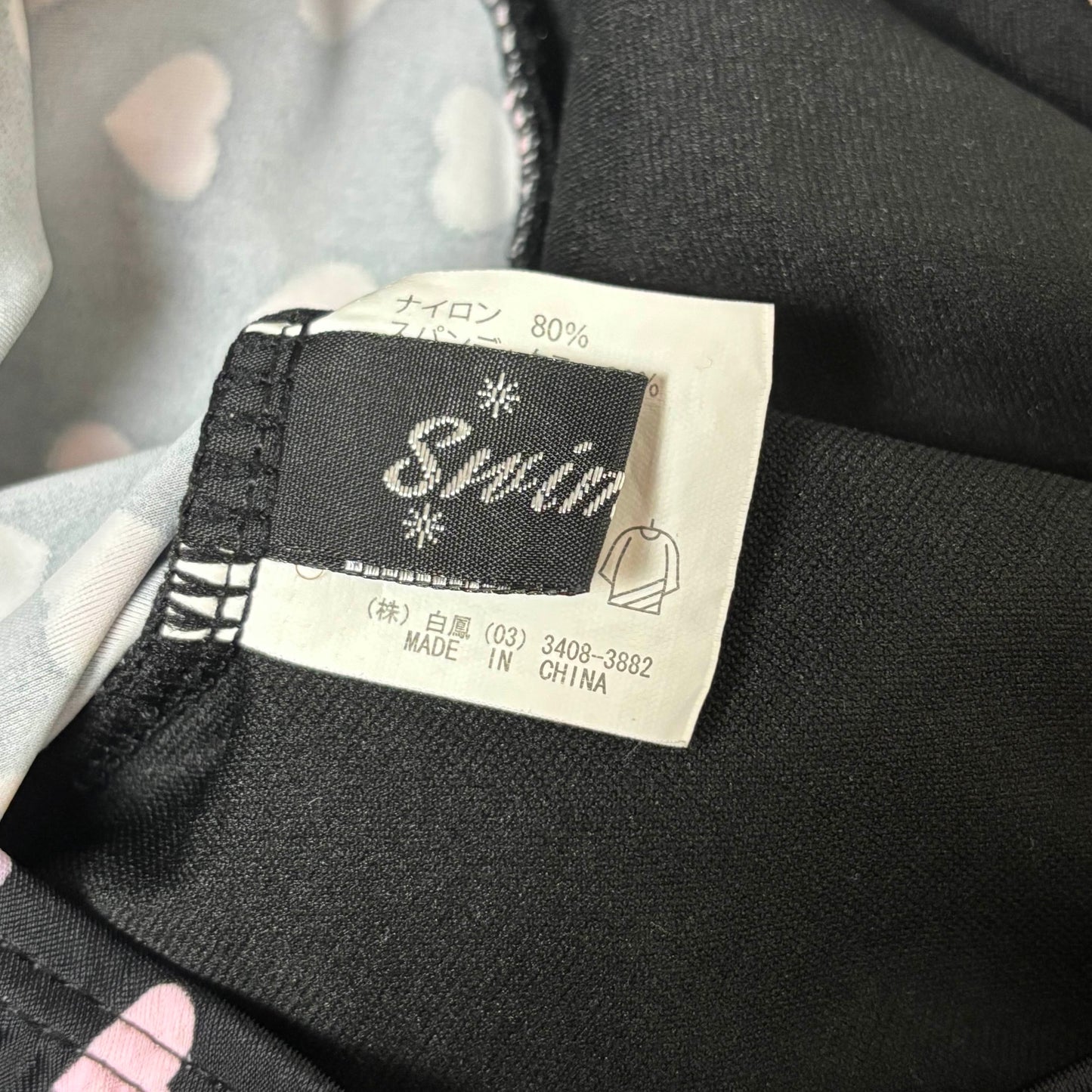 Japanese Brand 'Swimmer' Heart Print One Piece Swimsuit [Secondhand]