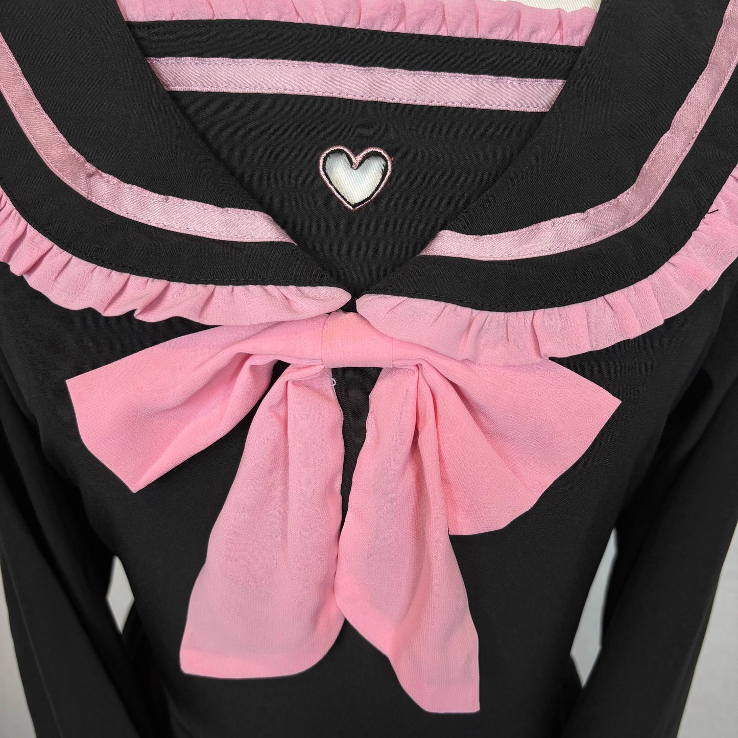 Japanese Brand 'ililil' Black and Pink Sailor Style Dress [Secondhand]