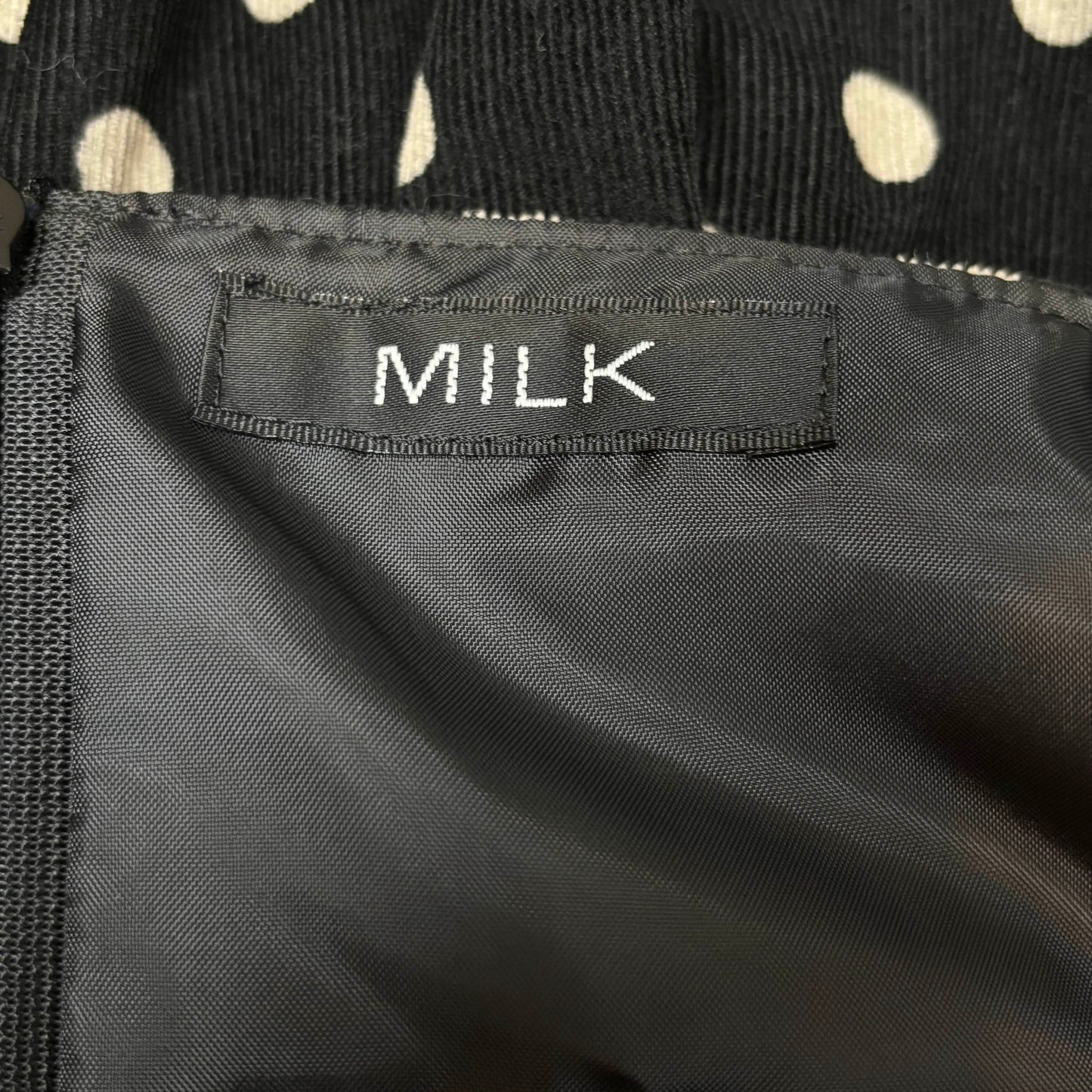 Japanese Brand 'Milk' Black & White Polka Dot Dress JSK [Secondhand]