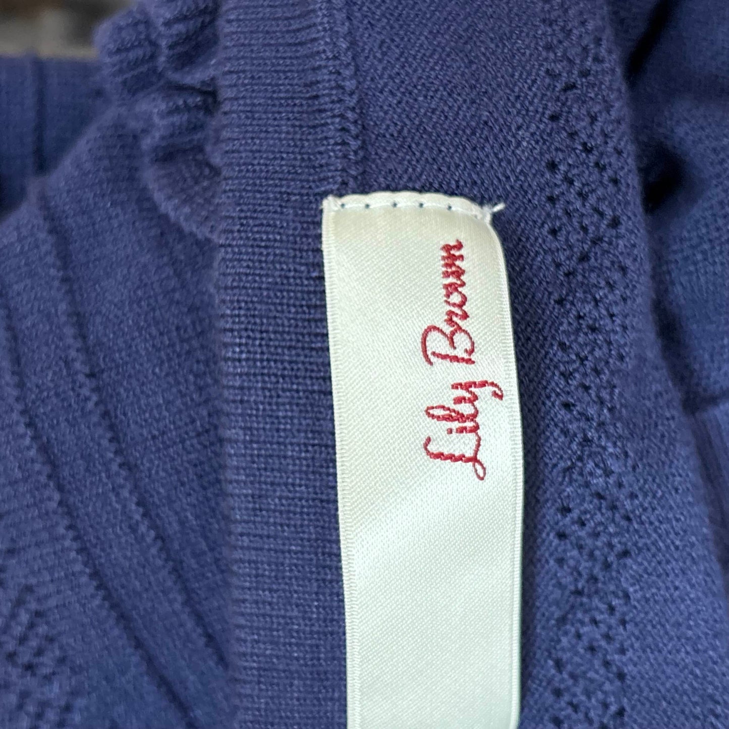 Japanese Brand 'Lily Brown' Dark Blue Knit Ruffle Camisole [Secondhand]