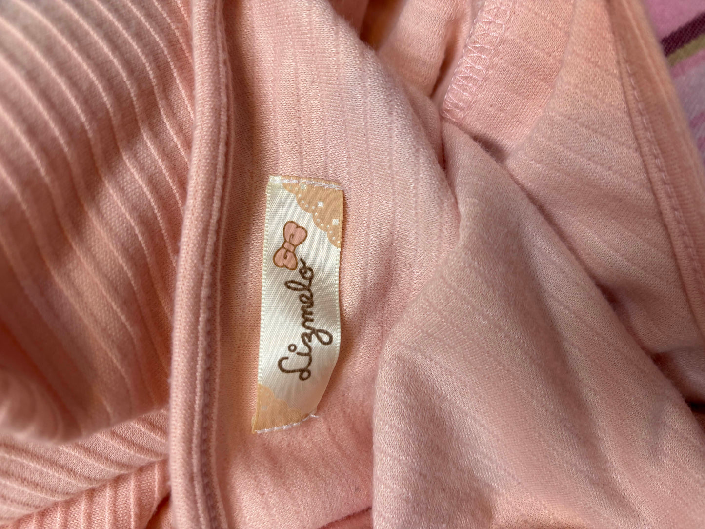 Japanese Brand Lizmelo Peachy Pink Ruffle Long Sleeve Top [Secondhand]