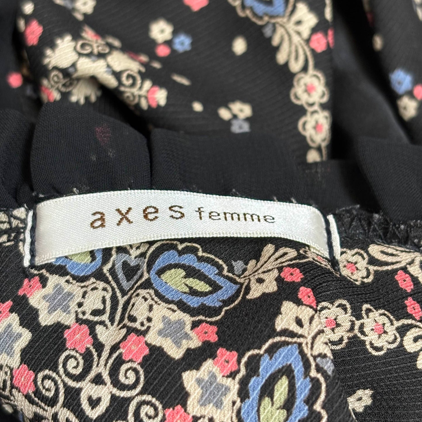 Japanese Brand 'Axes Femme' Geometric Floral Pattern Dress [Secondhand]