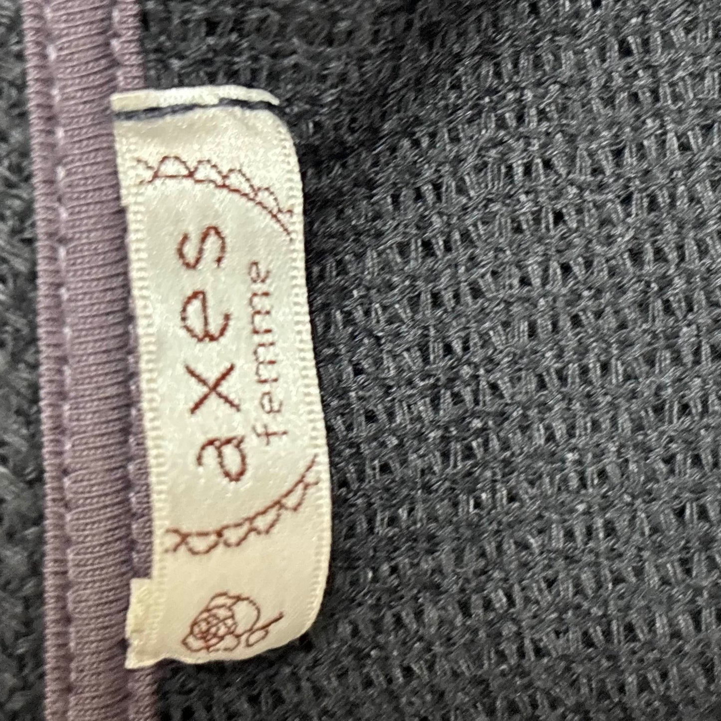 Japanese Brand 'Axes Femme' Dark Grey Knit Short Sleeve Top [Secondhand]