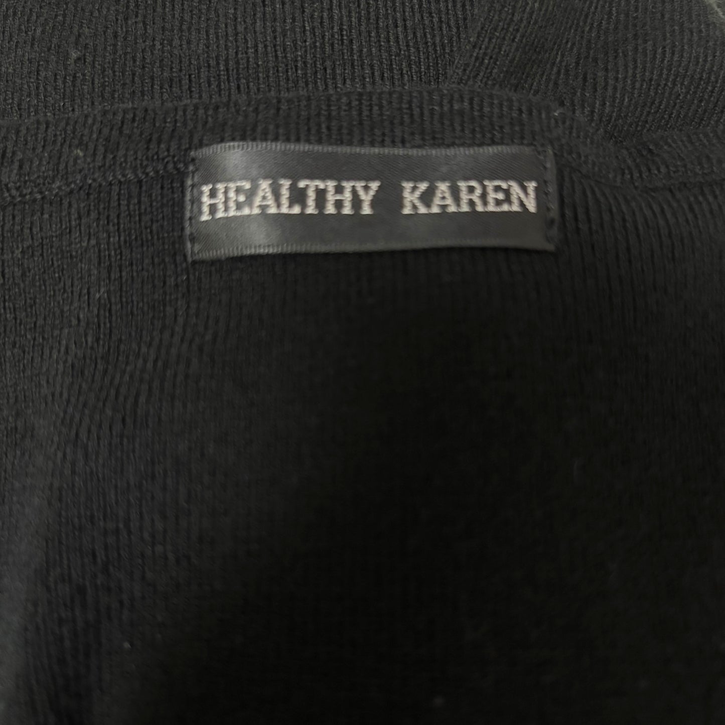 Japanese Brand 'Healthy Karen' Black and Pink Rhinestone Strap Knit Camisole [Secondhand]