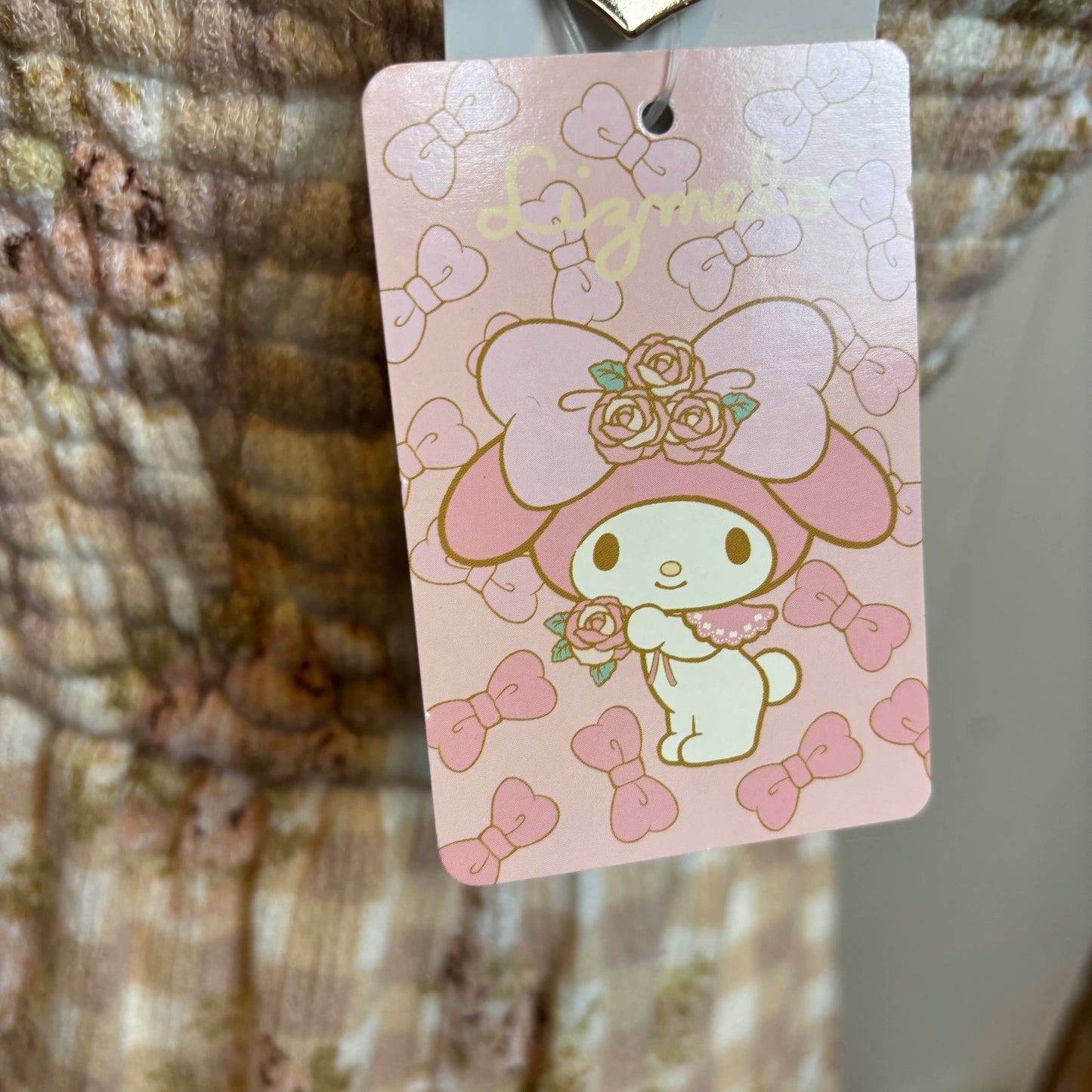 Japanese Brand 'Lizmelo' by Liz Lisa Yellow Beige Gingham Floral Dress [NWT]