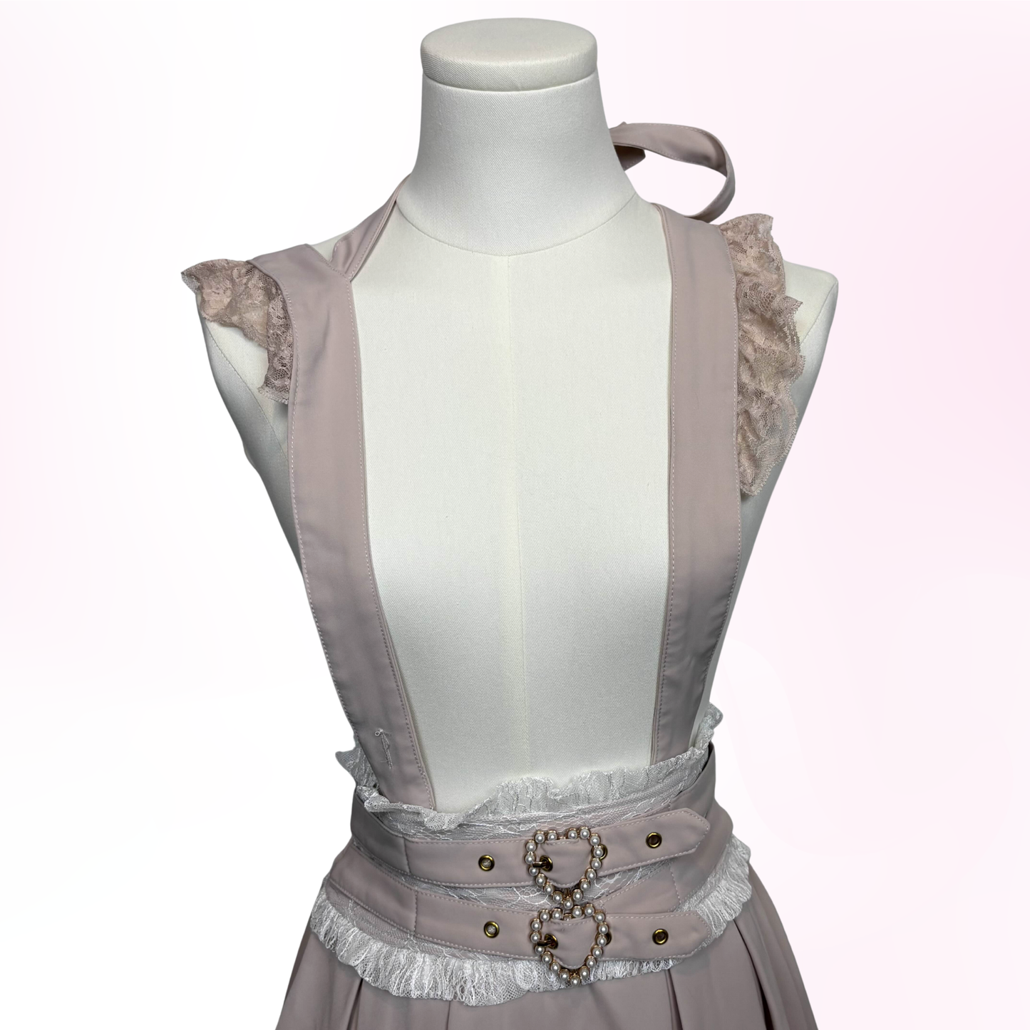 Japanese Brand 'Liz Lisa' Dusty Pink Suspender Skirt [Secondhand]