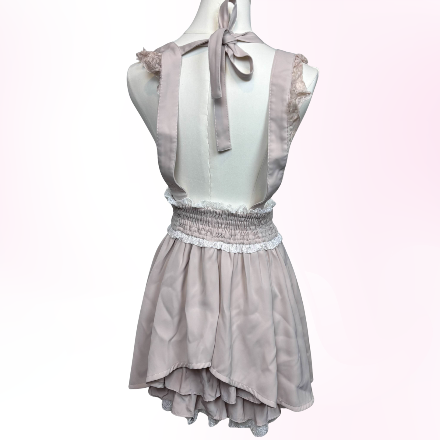 Japanese Brand 'Liz Lisa' Dusty Pink Suspender Skirt [Secondhand]