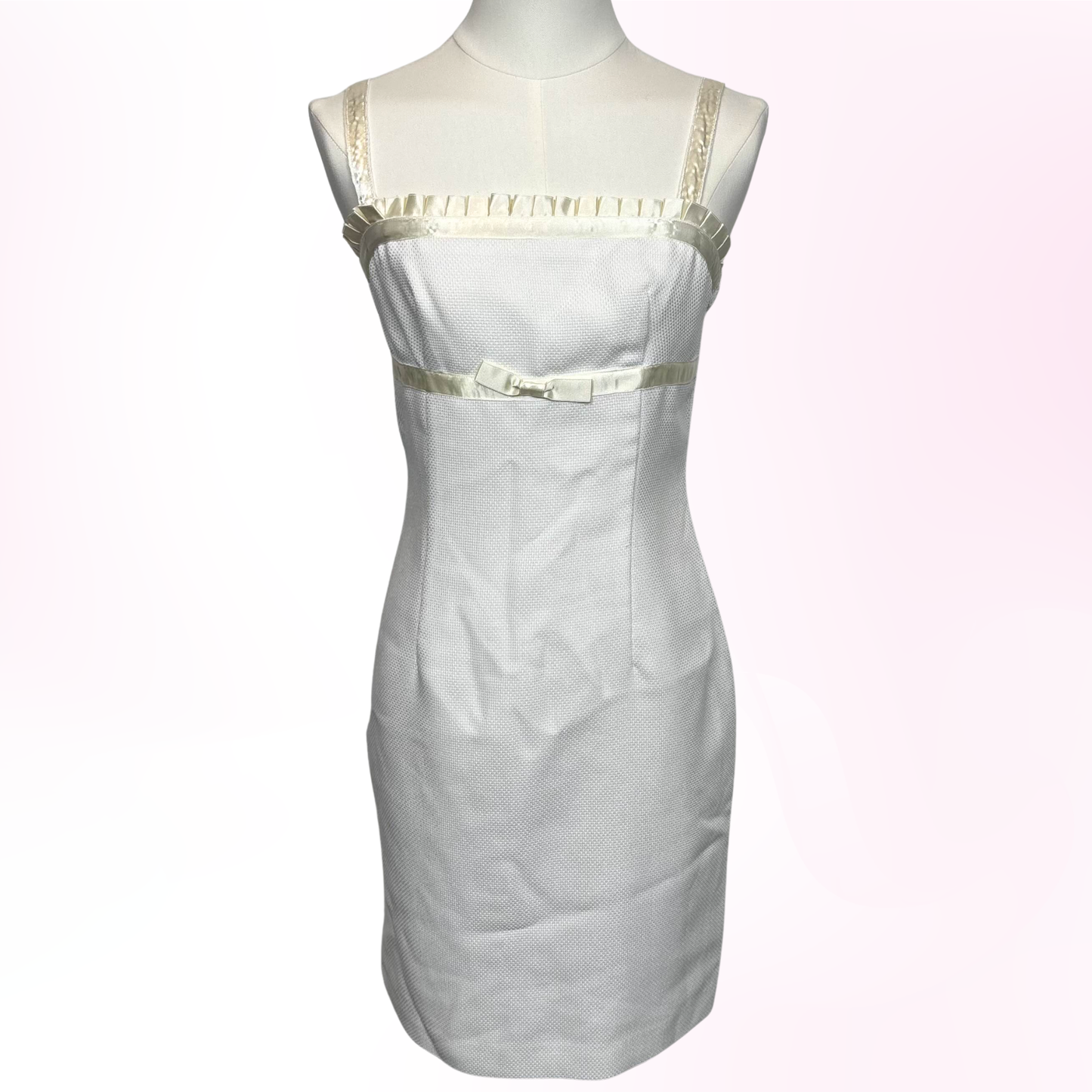 Japanese Brand Cecil McBee White & Cream Bodycon Dress [Secondhand]