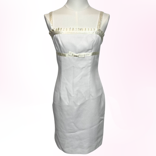 Japanese Brand Cecil McBee White & Cream Bodycon Dress [Secondhand]