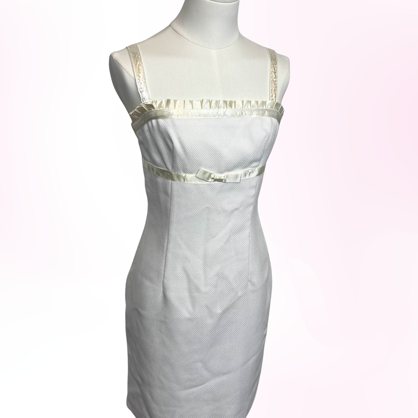 Japanese Brand Cecil McBee White & Cream Bodycon Dress [Secondhand]