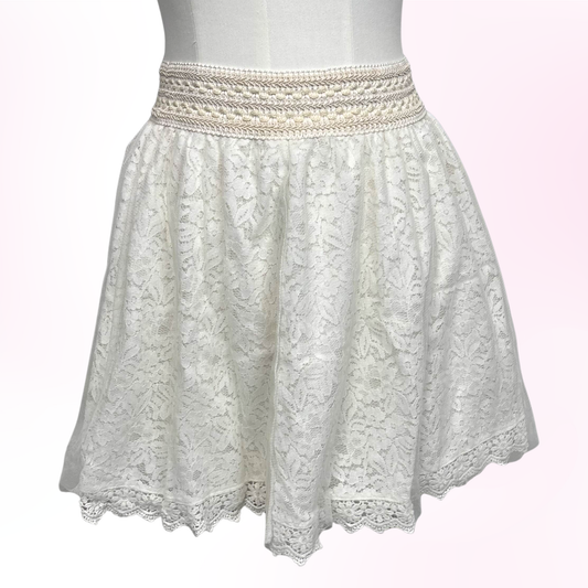 Japanese Brand Cecil McBee Cream Lace Skirt [Secondhand]