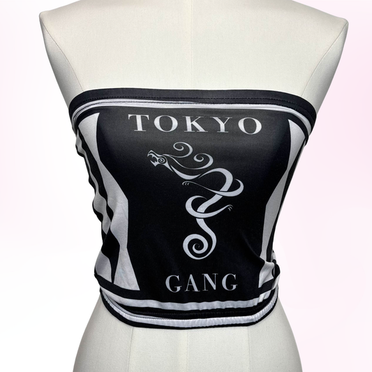 Tokyo Revengers 'Tokyo Gang' Black & White Tummy Warmer/Tube Top [Secondhand]