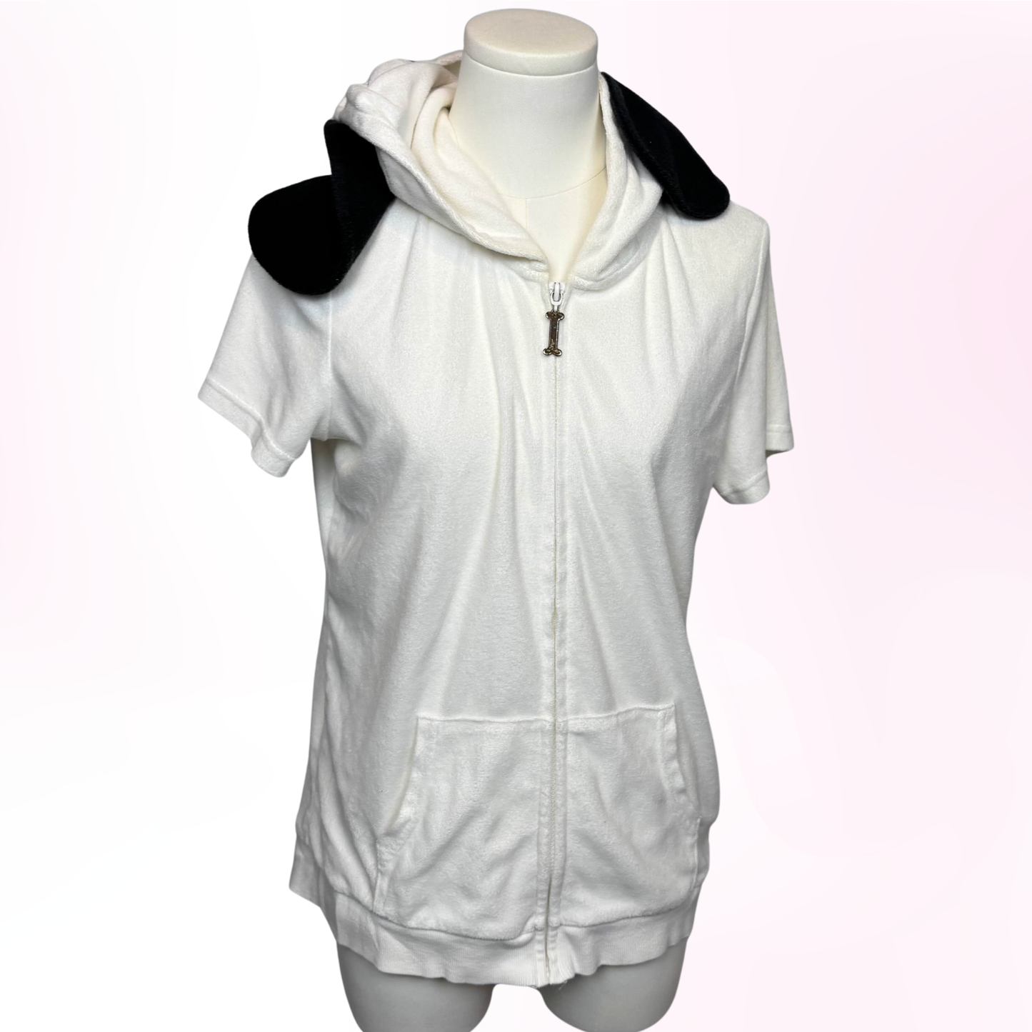 Snoopy Short Sleeve Towel Material Hoodie [Secondhand]