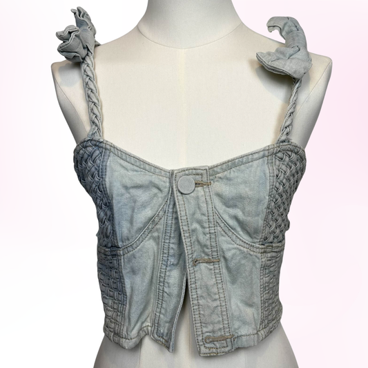 Japanese Brand Swankiss Blue Denim Tank Top [Secondhand]