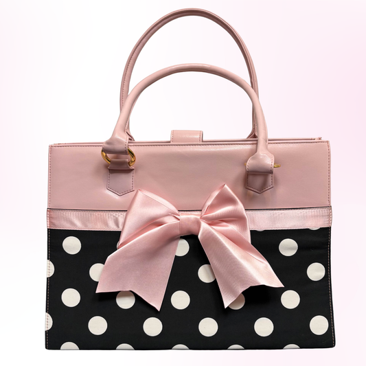 Japanese Brand 'Coquettish Tiara' Polka Dot Large Handbag [Secondhand]