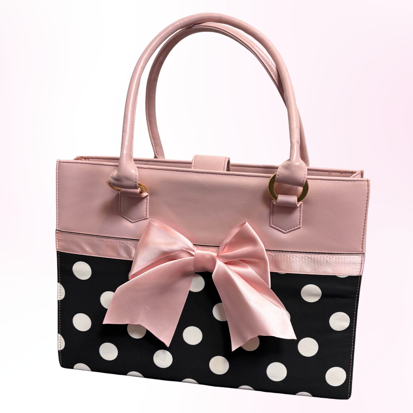 Japanese Brand 'Coquettish Tiara' Polka Dot Large Handbag [Secondhand]