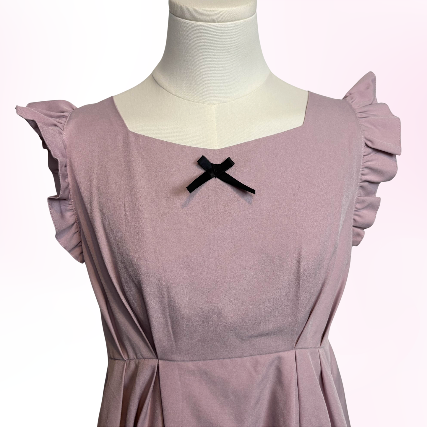 Japanese Brand 'GRL' Mauve Pink/Purple Ruffle Sleeve Dress [Secondhand]