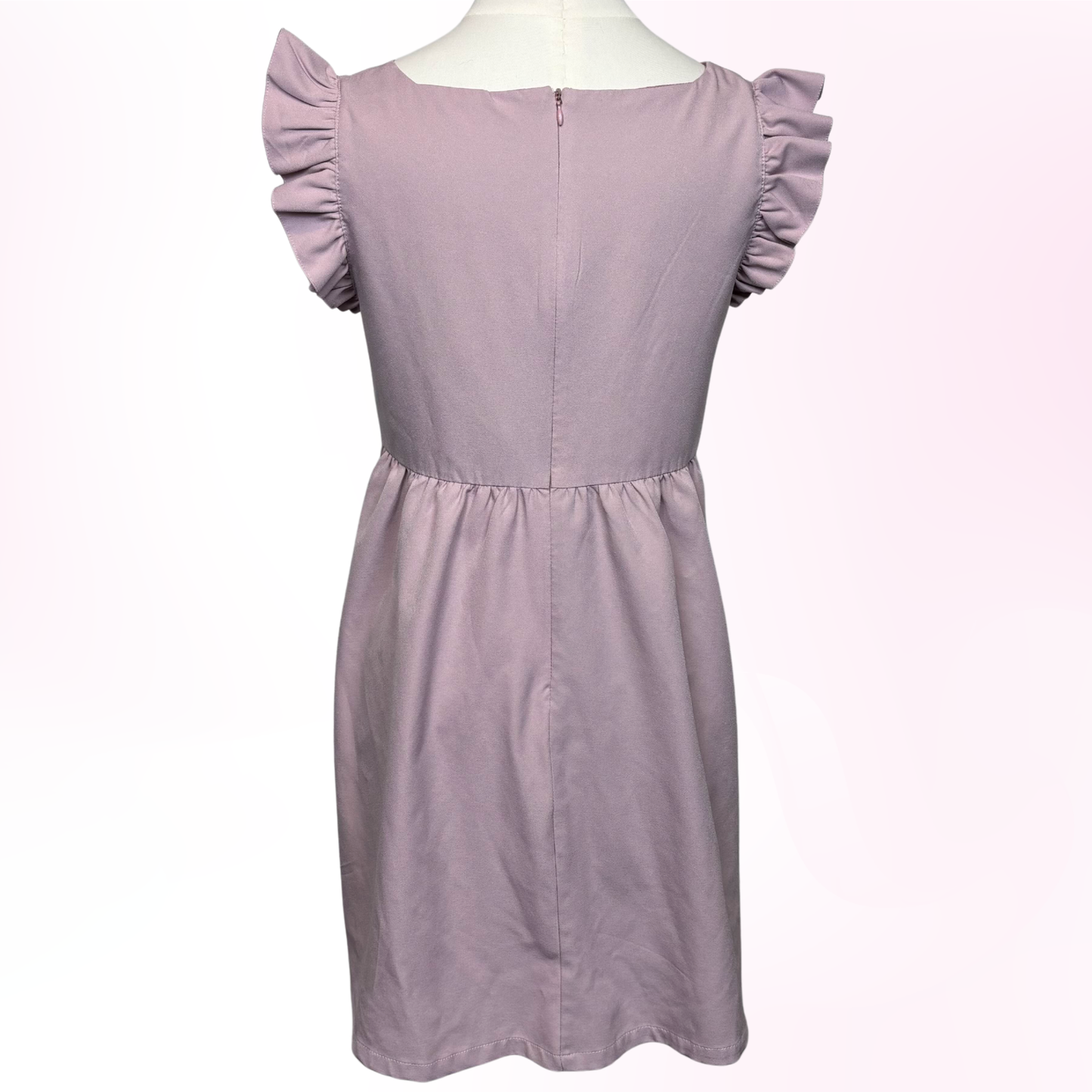 Japanese Brand 'GRL' Mauve Pink/Purple Ruffle Sleeve Dress [Secondhand]