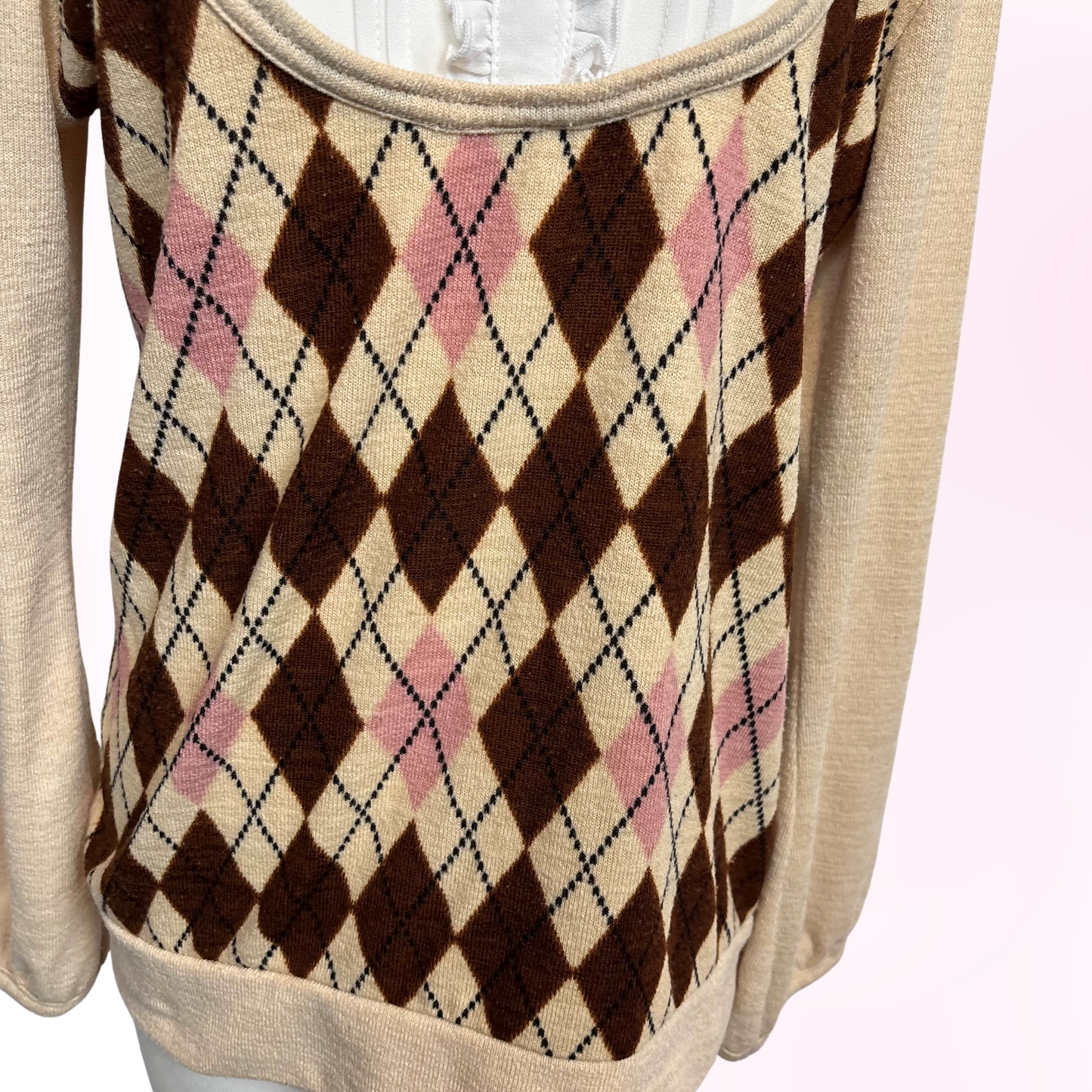 Japanese Brand 'Olive des Olive' Neapolitan Argyle Sweater [Secondhand]