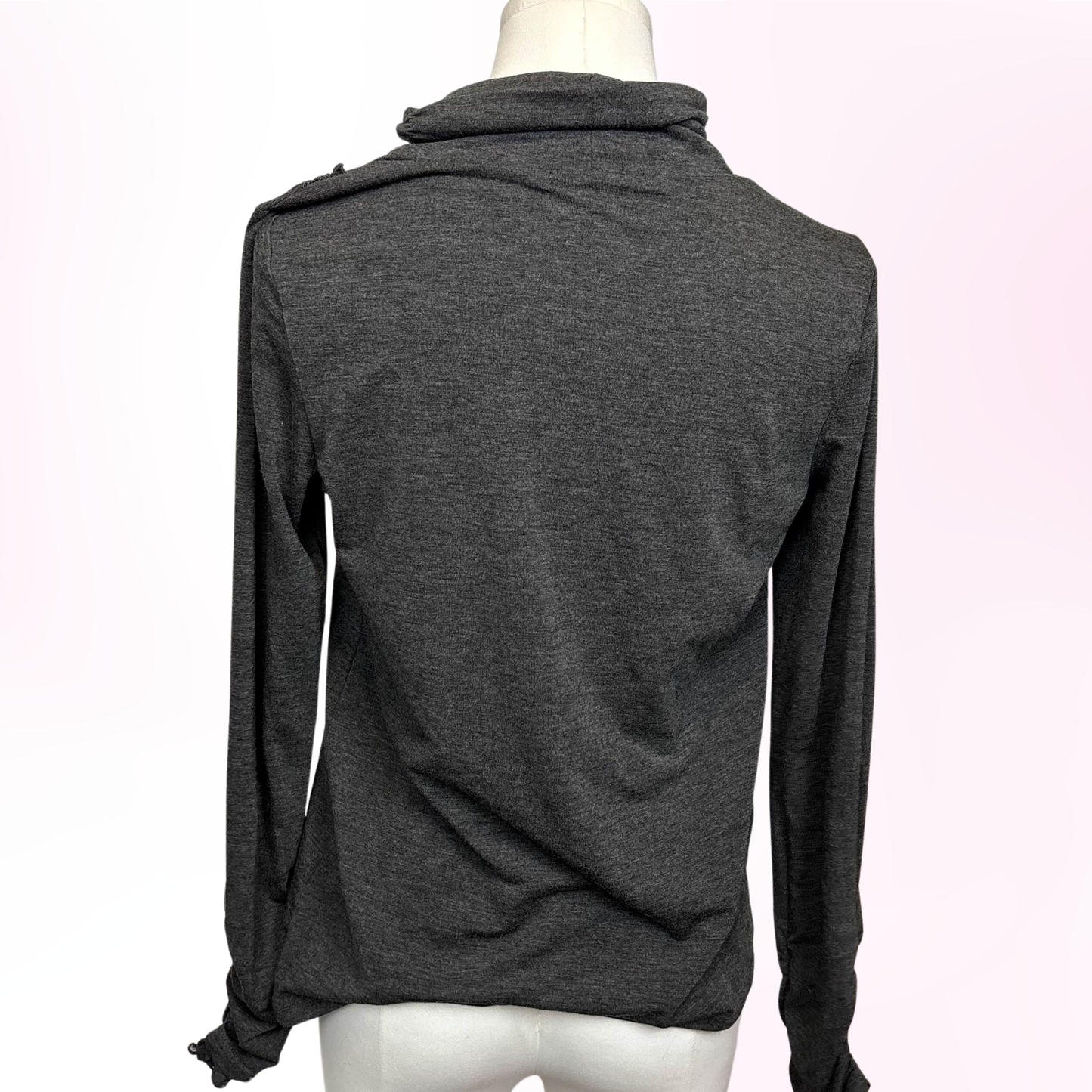 Japanese Brand 'Axes Femme' Dark Grey Long Sleeve Turtleneck [Secondhand]