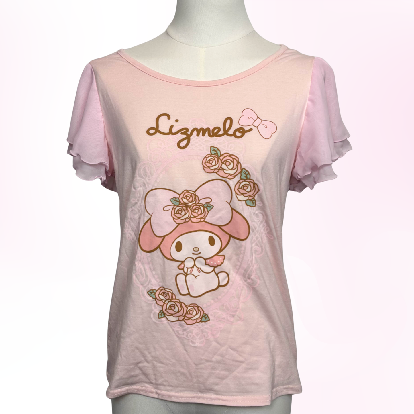 Japanese Brand 'Lizmelo by Liz Lisa' Pink My Melody Short Sleeve Shirt [Secondhand]