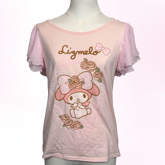 Japanese Brand 'Lizmelo by Liz Lisa' Pink My Melody Short Sleeve Shirt [Secondhand]