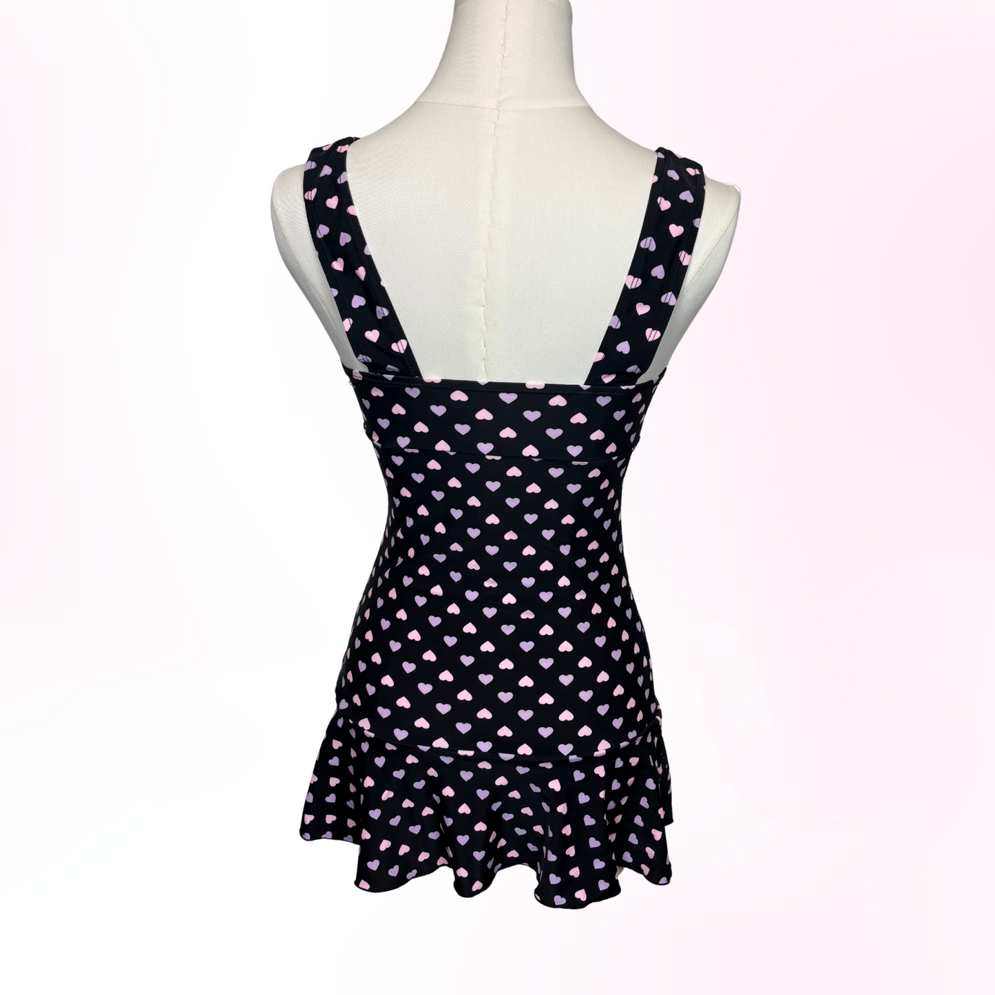 Japanese Brand 'Swimmer' Heart Print One Piece Swimsuit [Secondhand]