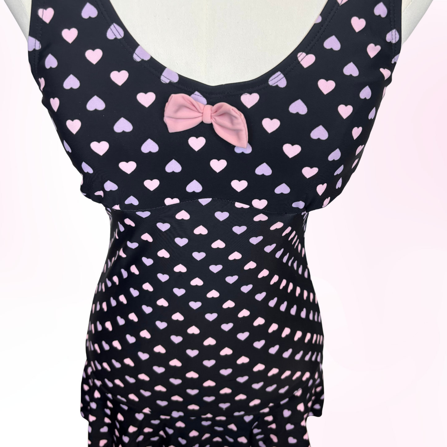 Japanese Brand 'Swimmer' Heart Print One Piece Swimsuit [Secondhand]