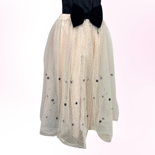 Japanese Brand 'Swimmer' Cream Tulle Skirt with Bow [Secondhand]