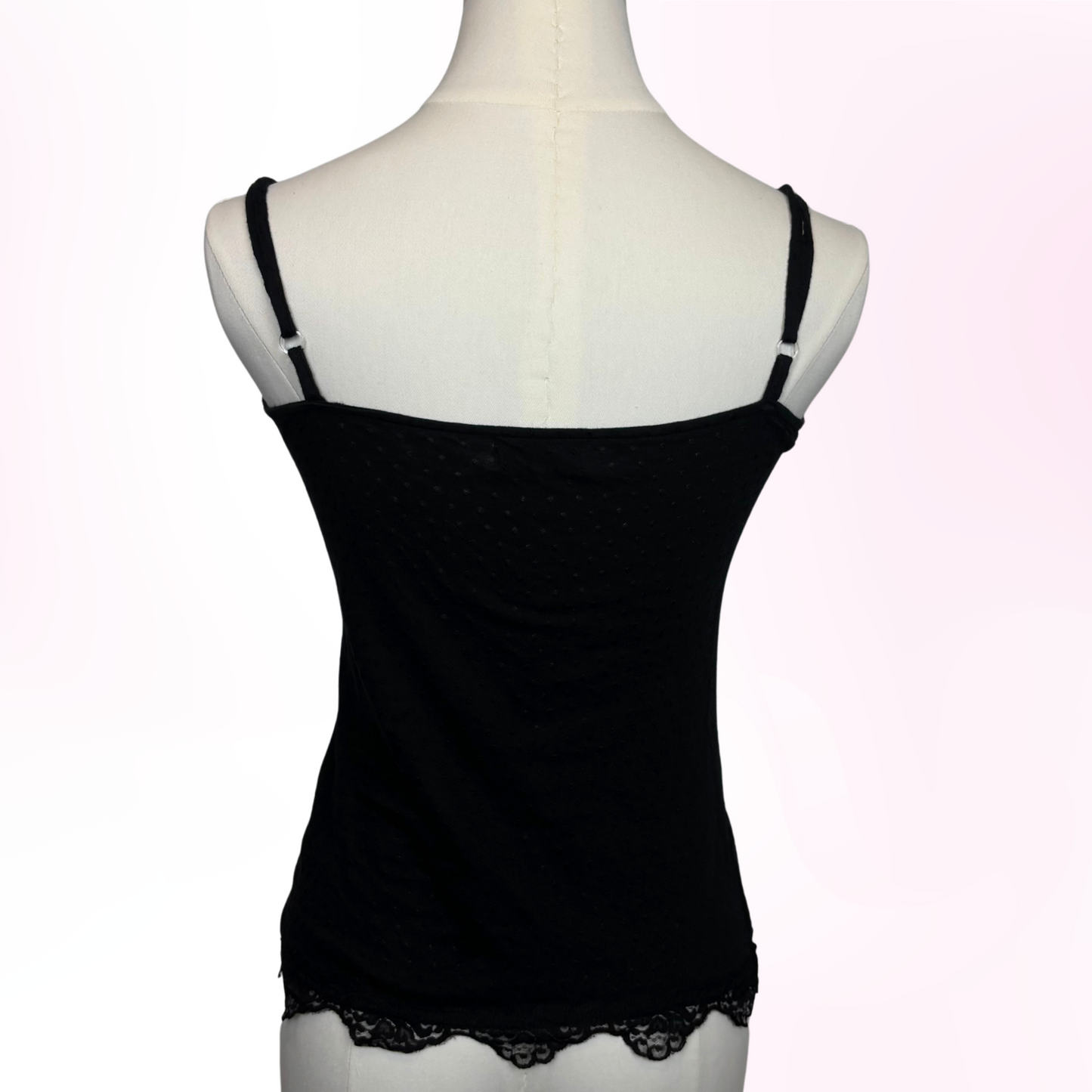 Japanese Brand 'Iori' Black Lace Camisole Tank Top [Secondhand]