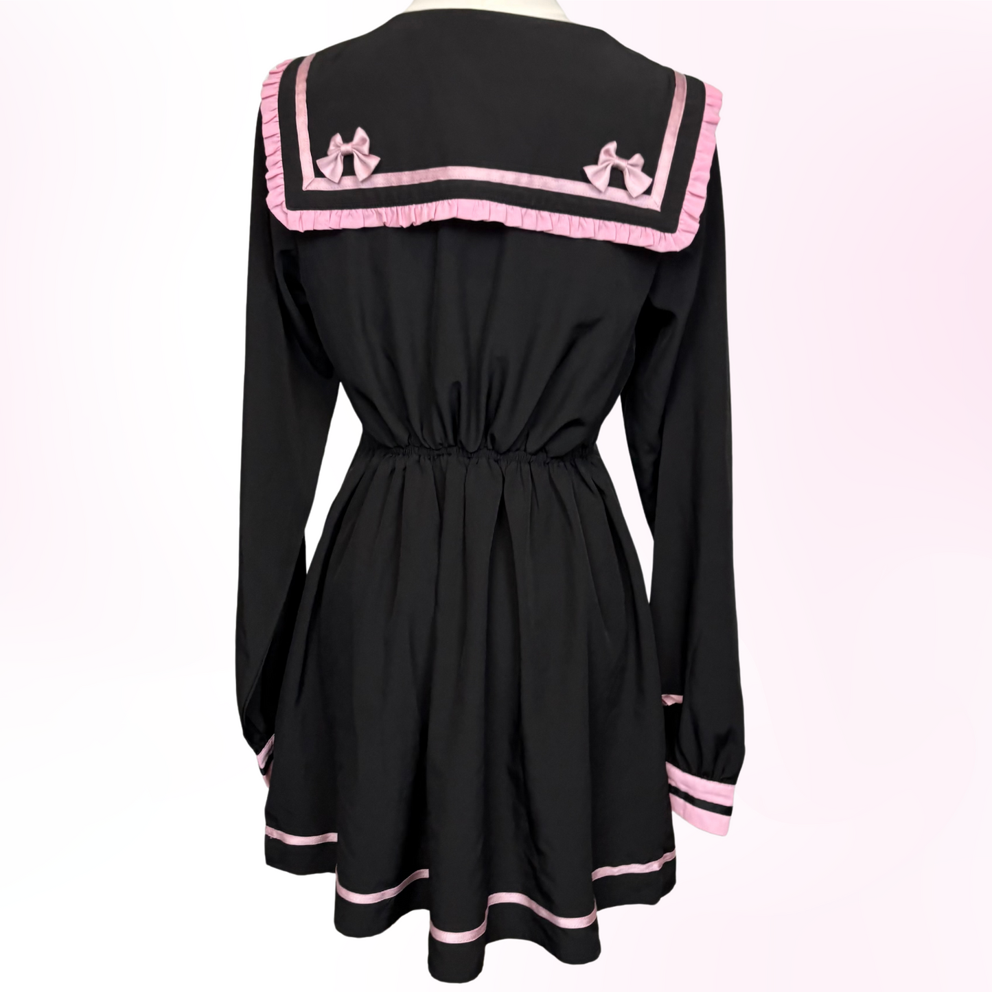 Japanese Brand 'ililil' Black and Pink Sailor Style Dress [Secondhand]