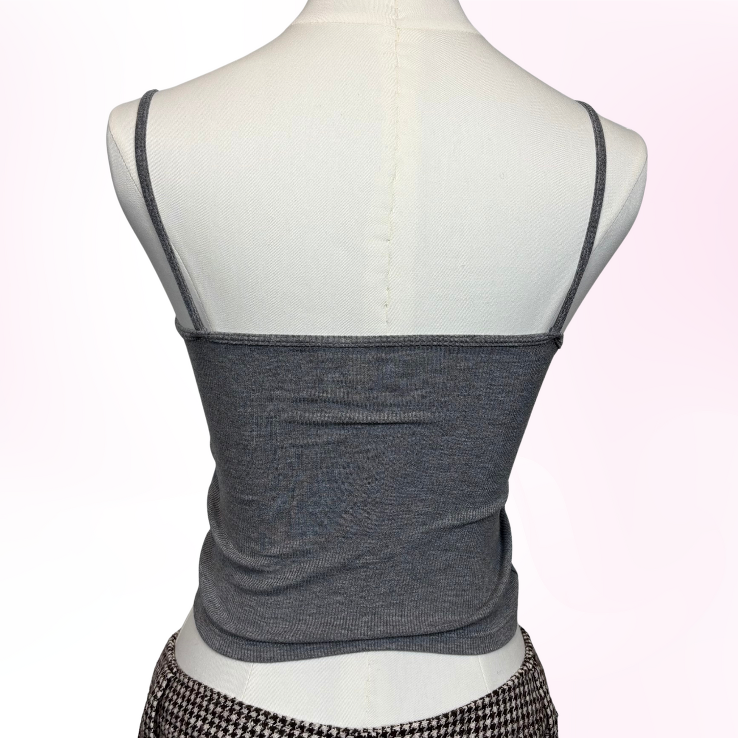 Japanese Brand Dark Grey Padded Lace Camisole [Secondhand]