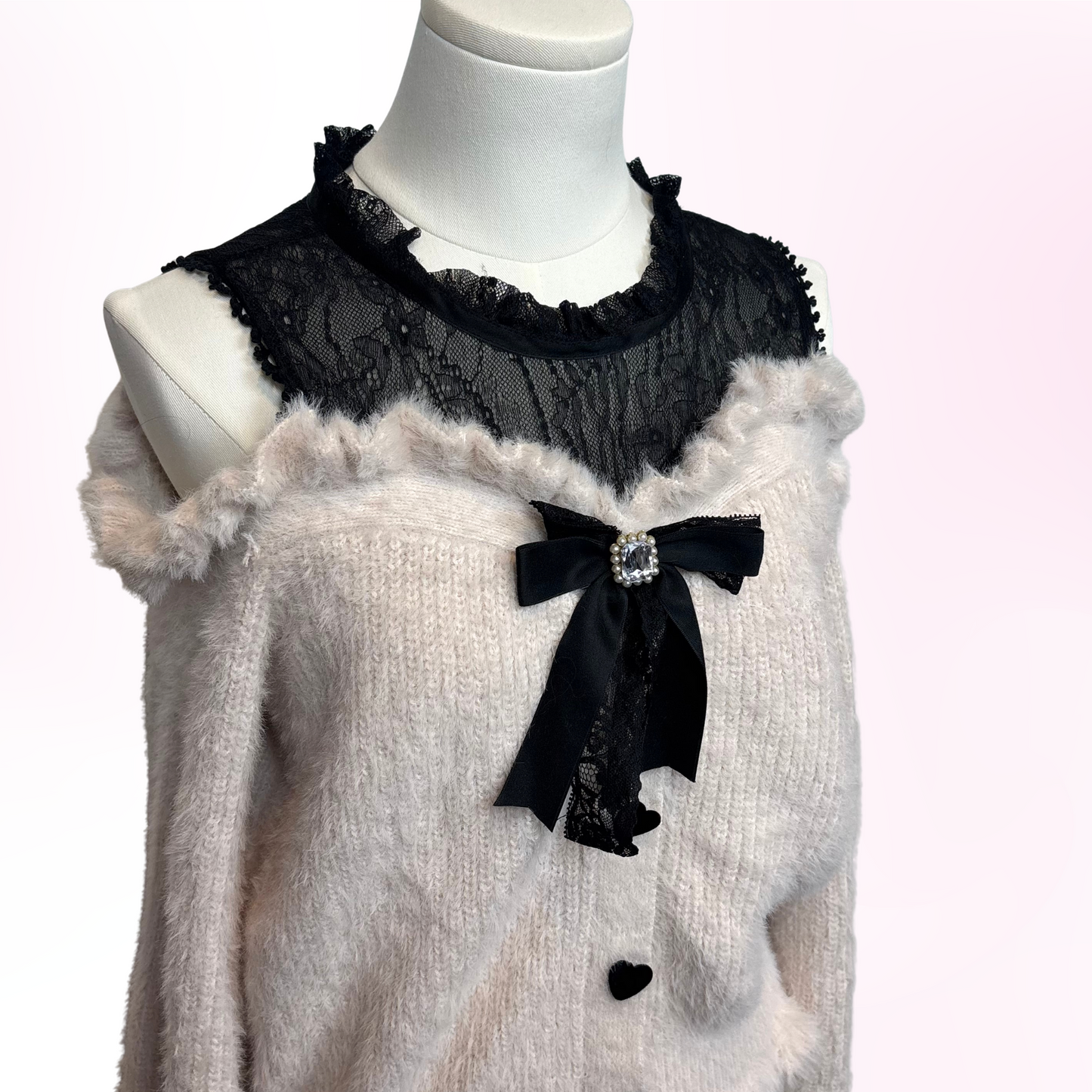 Japanese Brand 'Liz Lisa' Light Pink Open Shoulder Blouse [Secondhand]