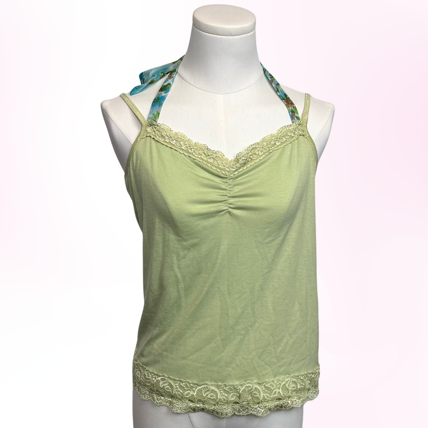 Japanese Brand 'Lyon' Green Camisole Tank Top [Secondhand]