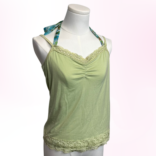 Japanese Brand 'Lyon' Green Camisole Tank Top [Secondhand]