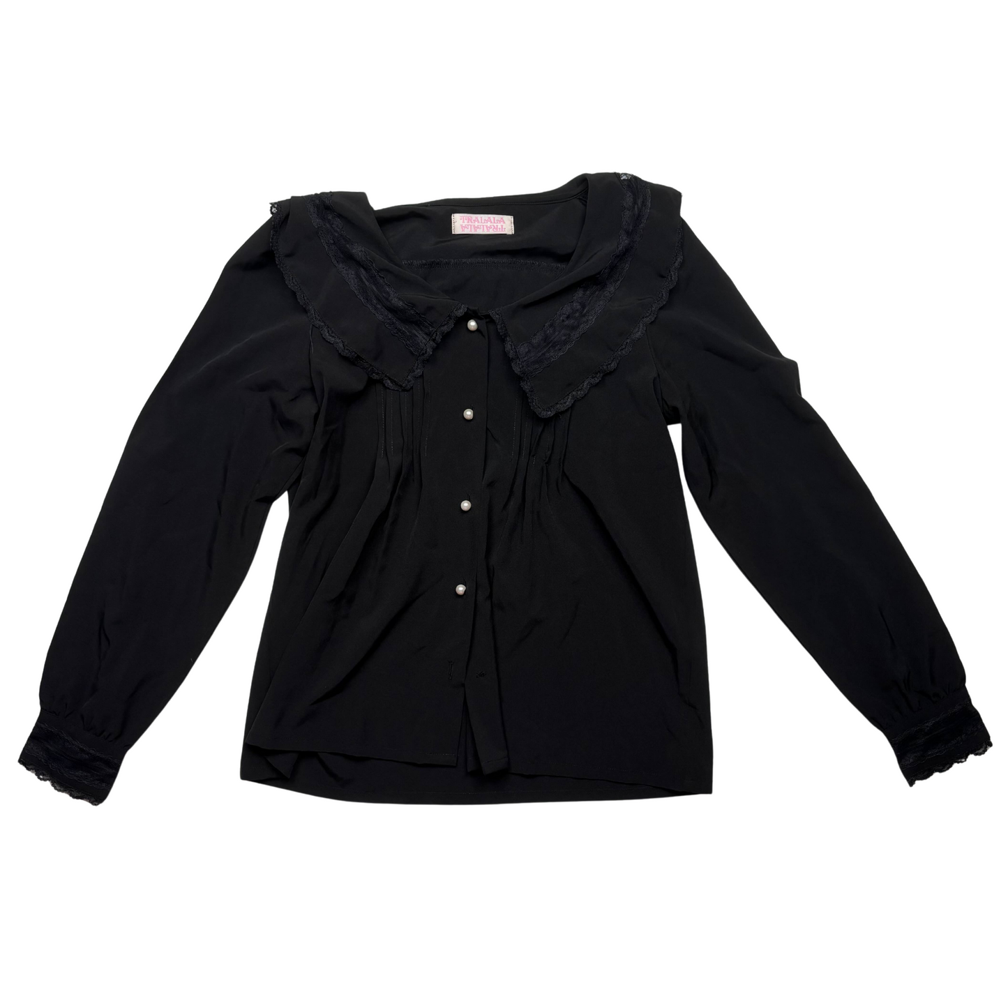 Japanese Brand 'TRALALA' by Liz Lisa Black Button Up Blouse [Secondhand]